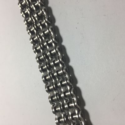 Silver 25H Stainless Conveyor Chain With 6.35mm Pitch